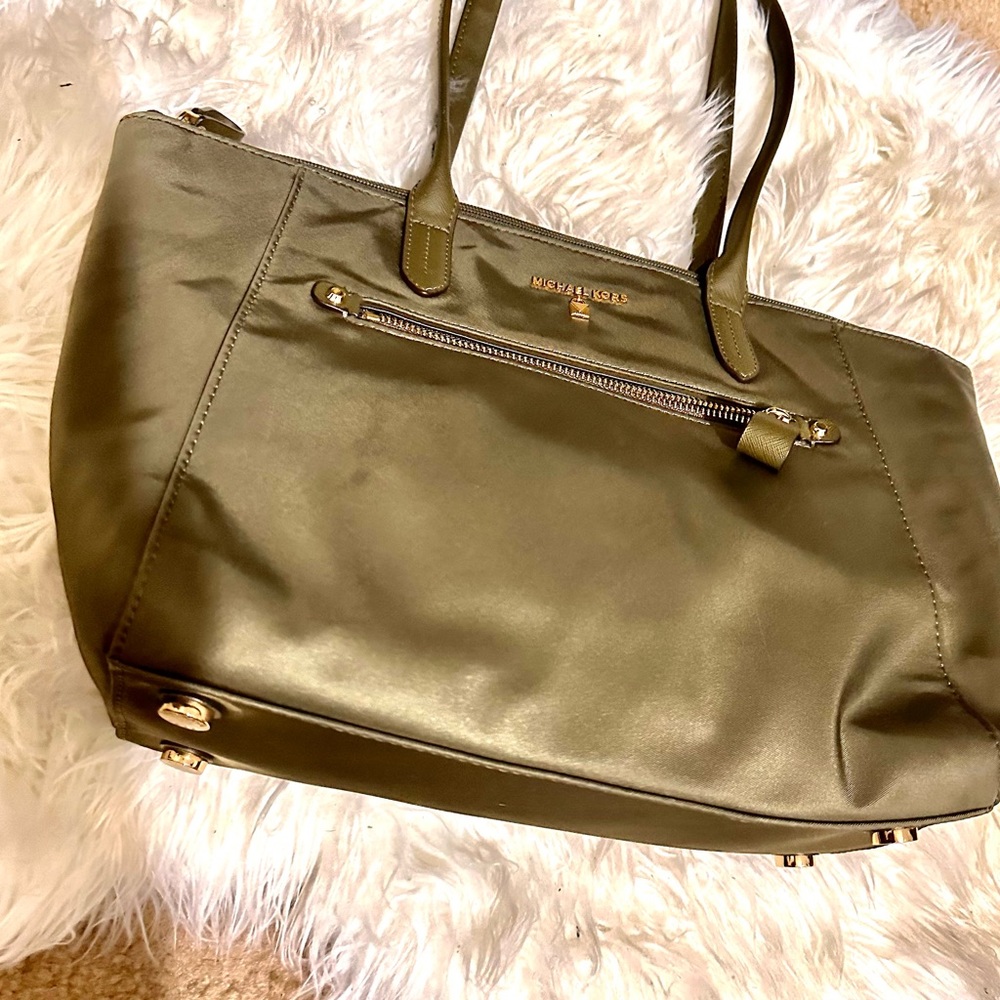 Michael Kors Olive Green Tote Bag